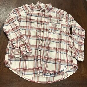 Hollister Red and Blue Plaid Casual Shirt